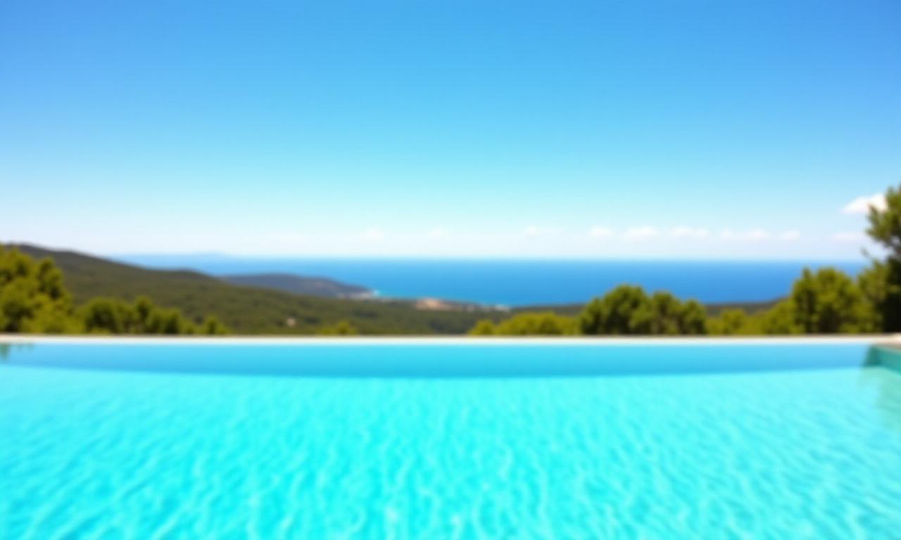 Piscine à débordement de la Villa Ciel Bleu avec vue sur la Méditerranée